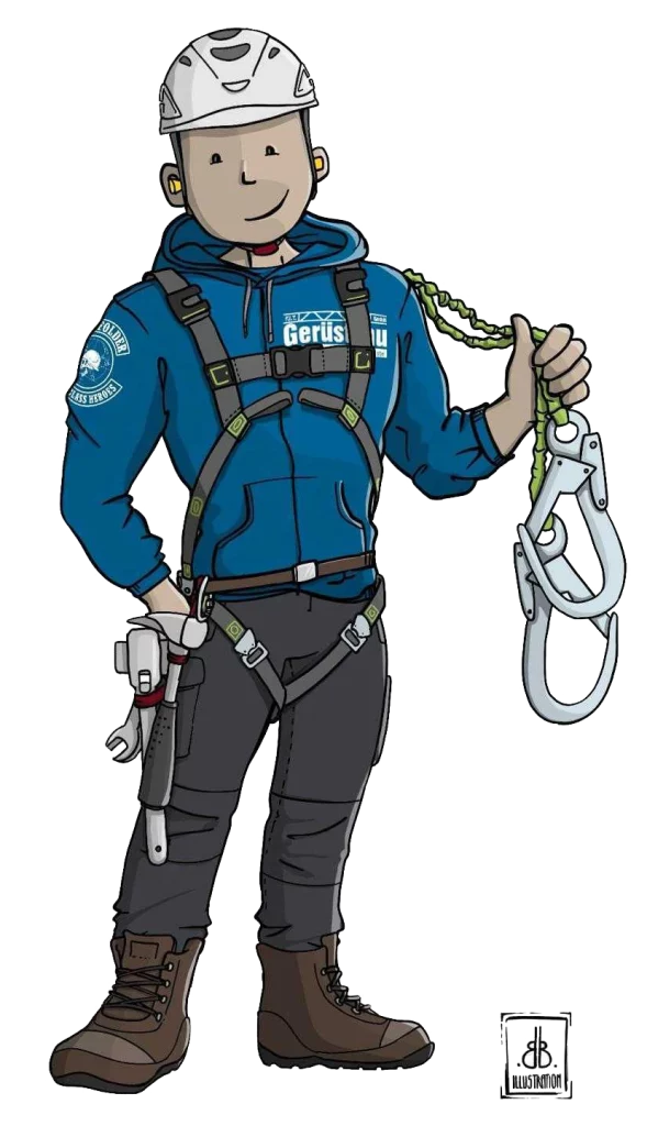 Illustration Gerüstbauer der F.I.T. Gerüstbau GmbH