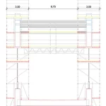 Zeichnung einer Gerüst-Sonderkonstruktion der F.I.T. Gerüstbau GmbH