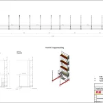 Zeichnung einer Gerüst-Sonderkonstruktion der F.I.T. Gerüstbau GmbH